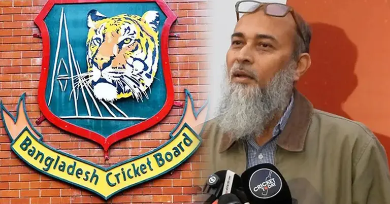 বিসিবির লোগো ও পরিচালক নাজমুল